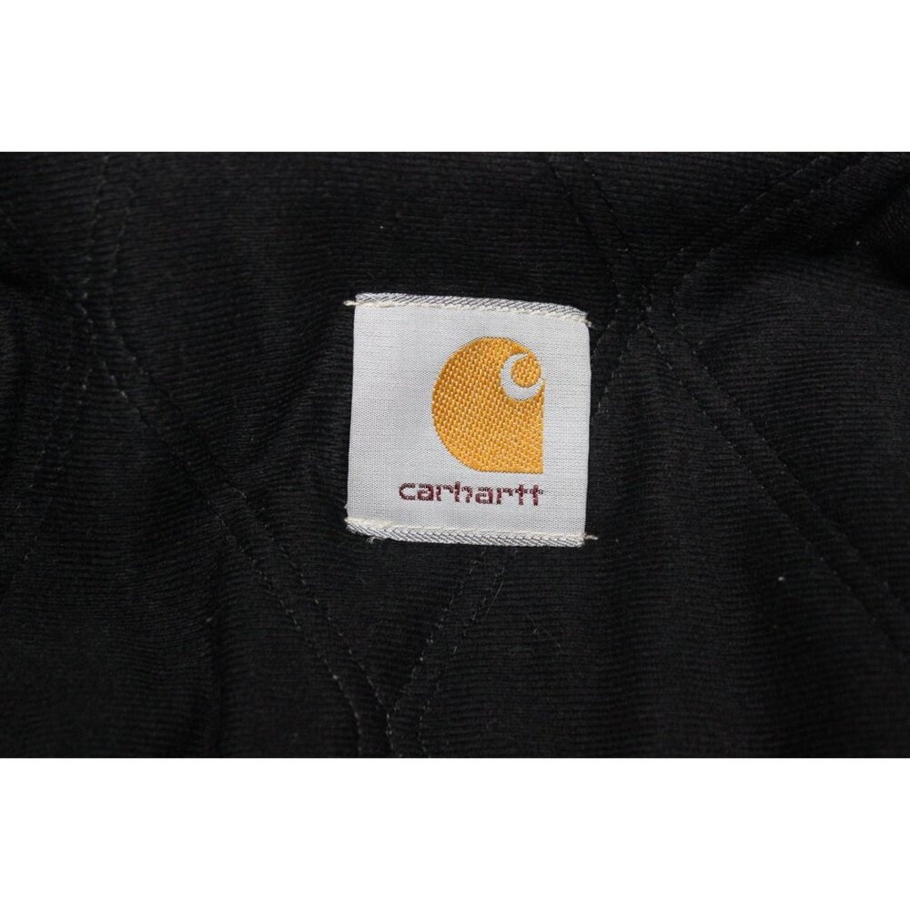 Carhartt men's vintage moss sandstone wash quilt lined long barn chore coat - Picture 7 of 14